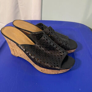 Franco Sarto, Black laser cut wedges‎ size 9.5M